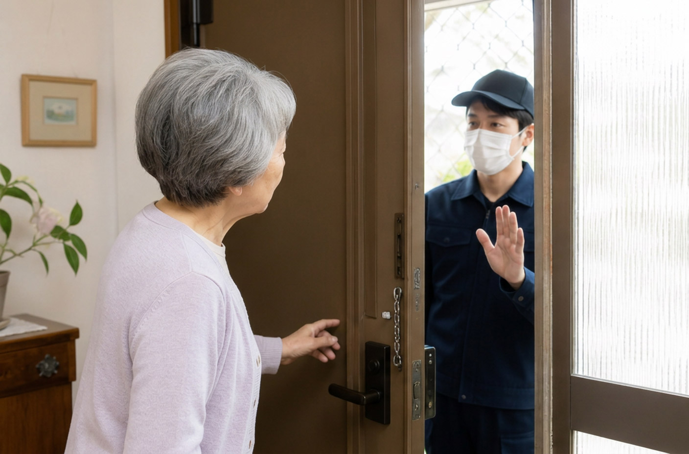 ① 家族で「訪問者対応のルール」を決める